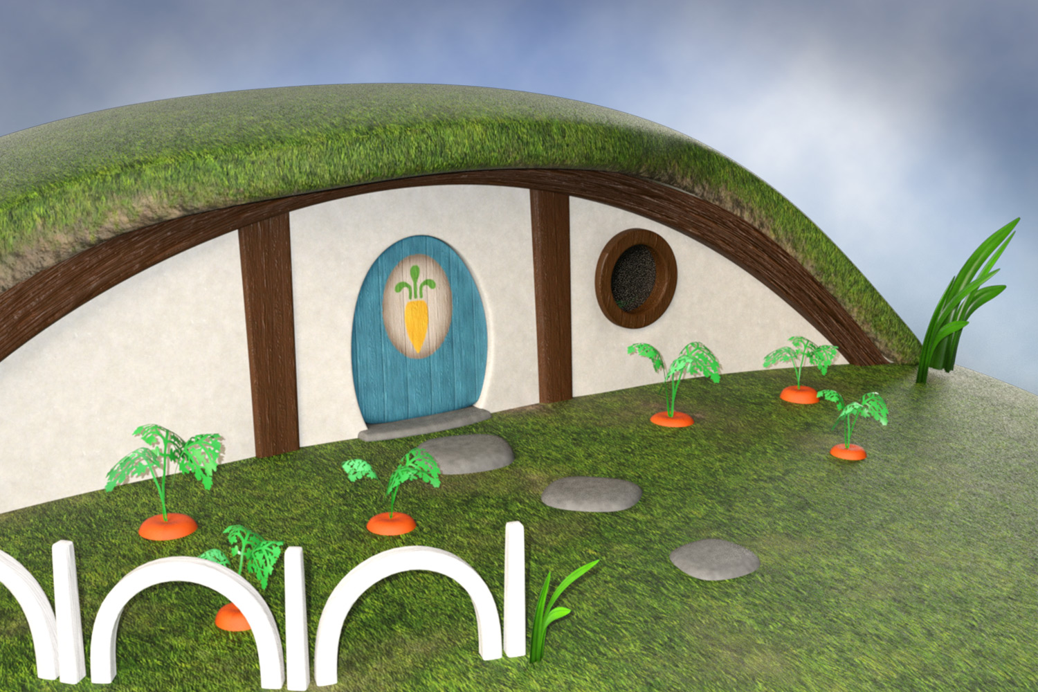 Storybook Rabbit House by: Lyrra Madril, 3D Models by Daz 3D
