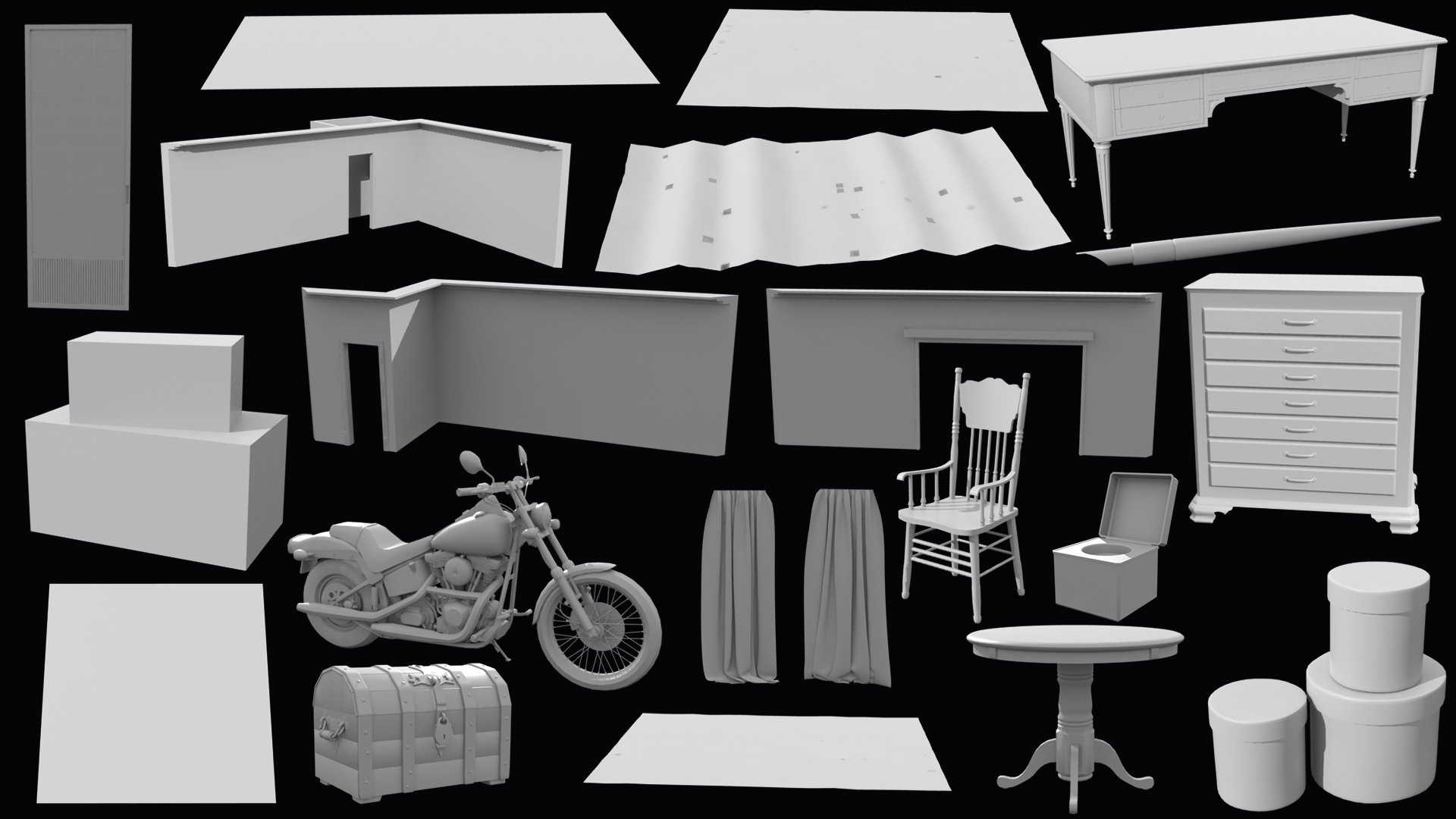 1920s Teenager Room 1920s Teenager Room by: Tesla3dCorp, 3D Models by Daz 3D