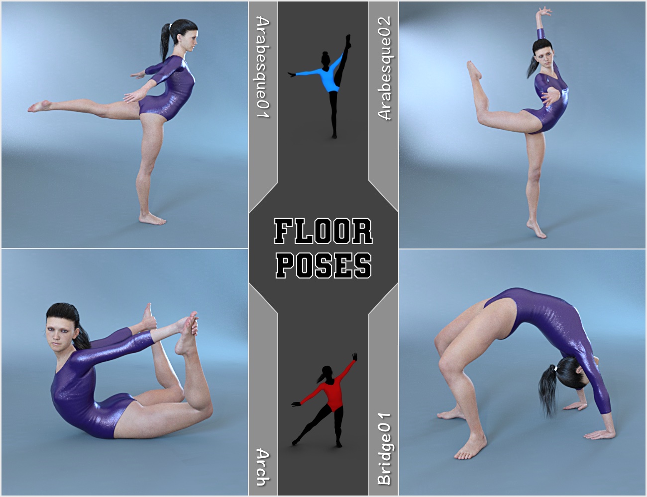 Limber - Gymnastic Poses for Genesis 8 Female by: NewGuy, 3D Models by Daz 3D