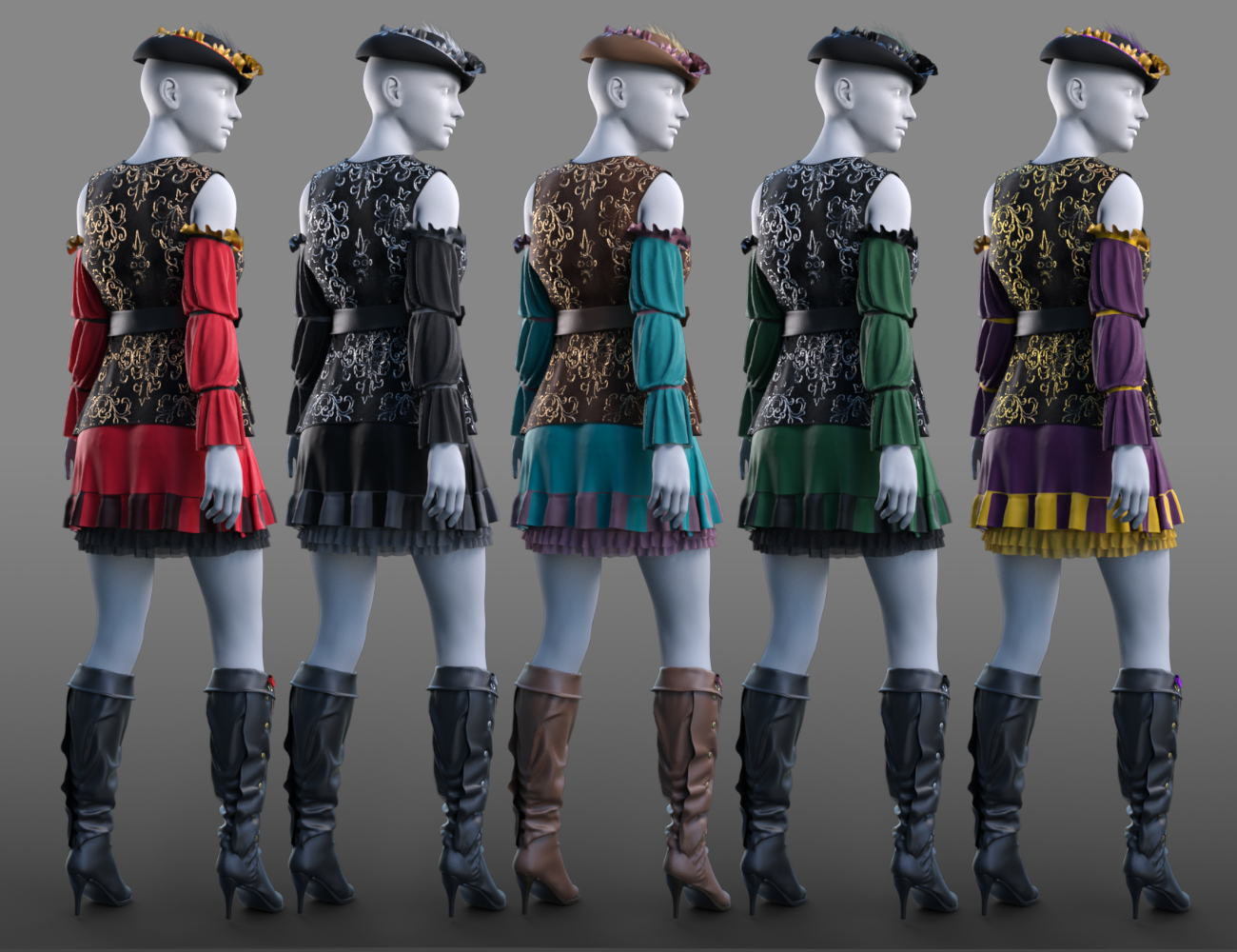 dForce Corsair Wench for Genesis 8 Female(s) by: Toyen, 3D Models by Daz 3D