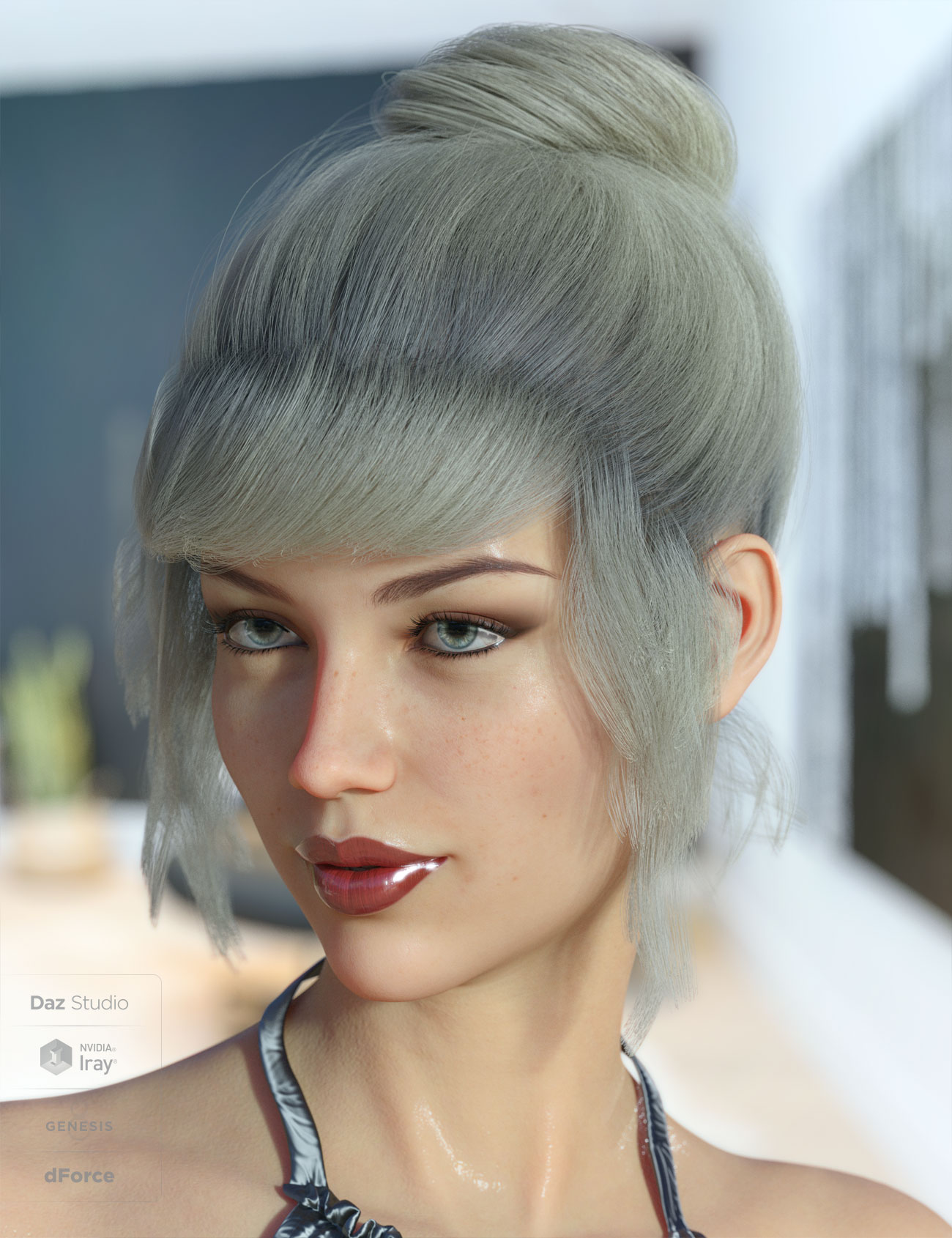 dForce Lea Hair 2 for Genesis 3 and 8 Female(s) | Daz 3D