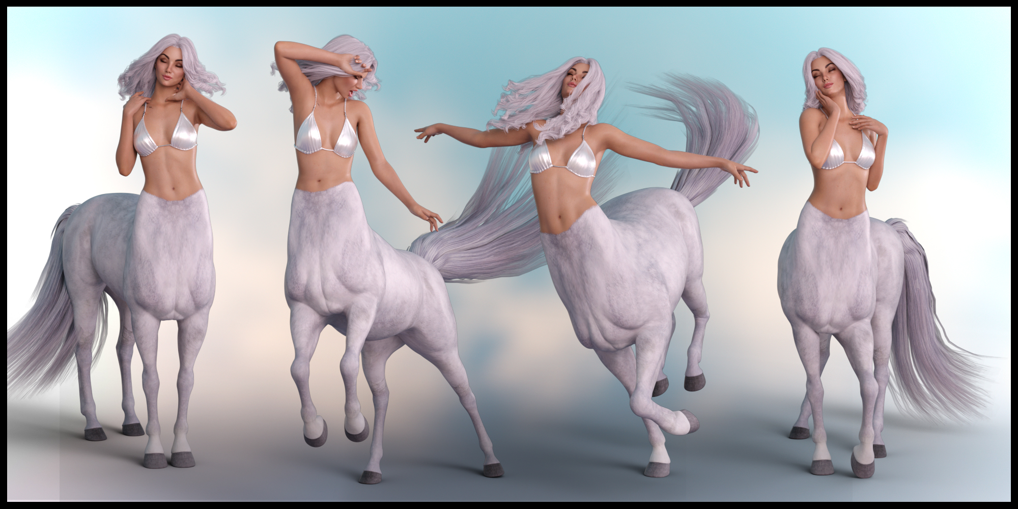Elegant Poses for Genesis 8 Female Centaur by: lunchlady, 3D Models by Daz 3D
