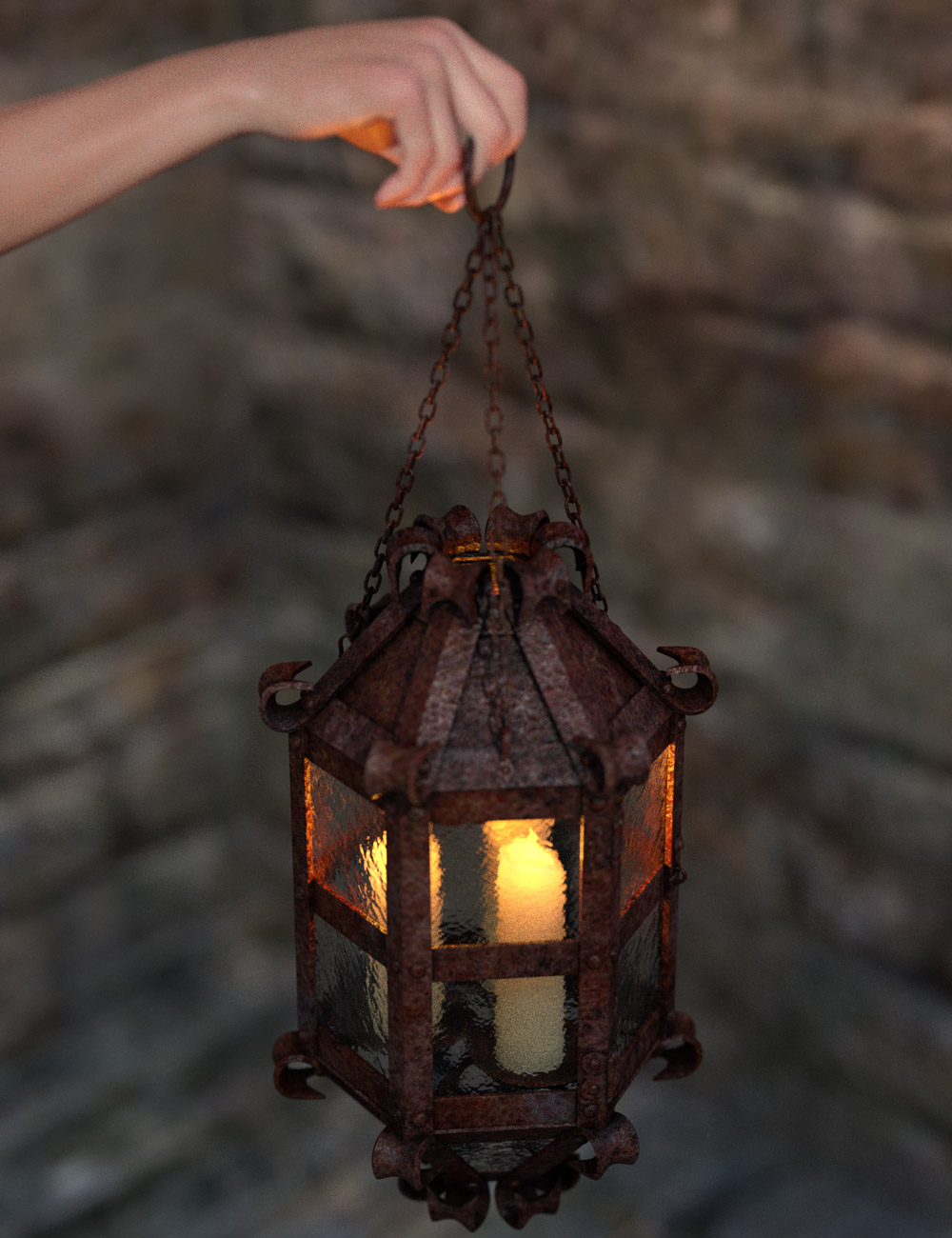 Antique Lanterns by: Age of Armour, 3D Models by Daz 3D