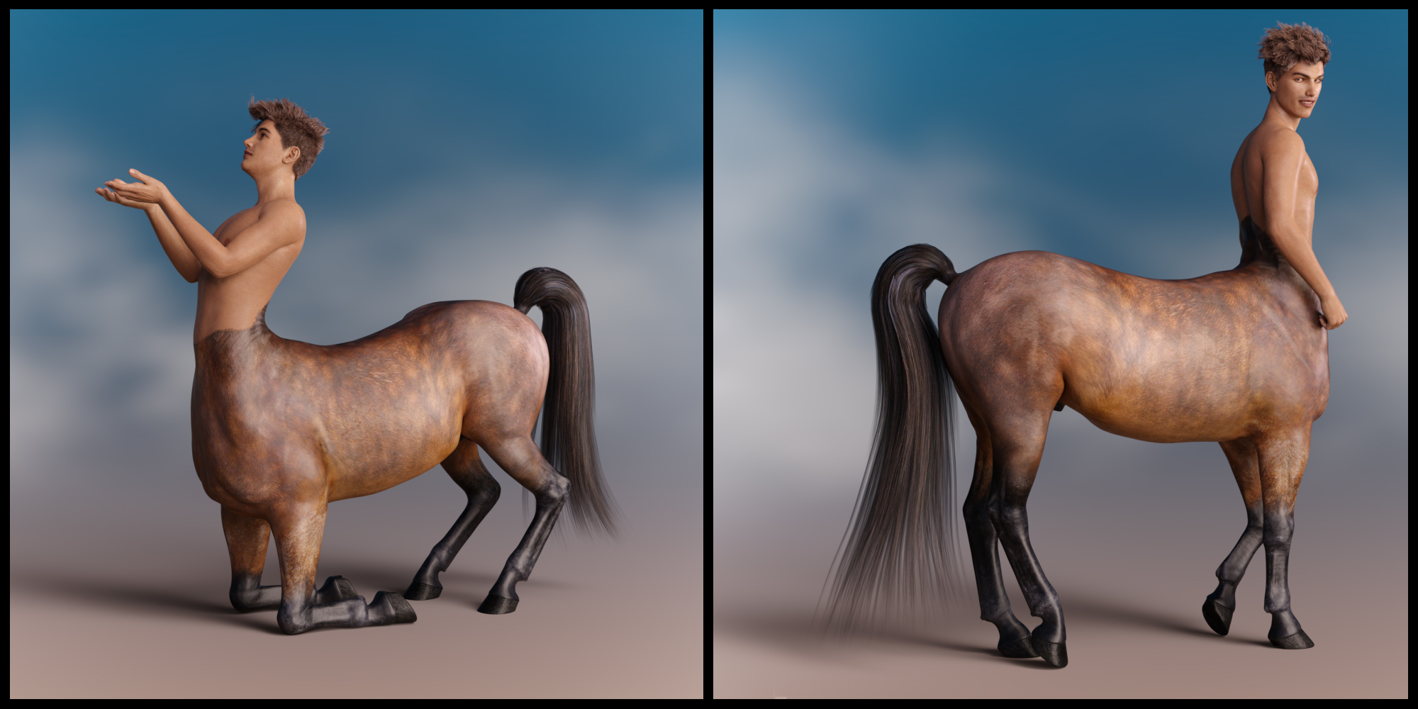 Adventurous Poses for Genesis 8 Male Centaur by: lunchlady, 3D Models by Daz 3D