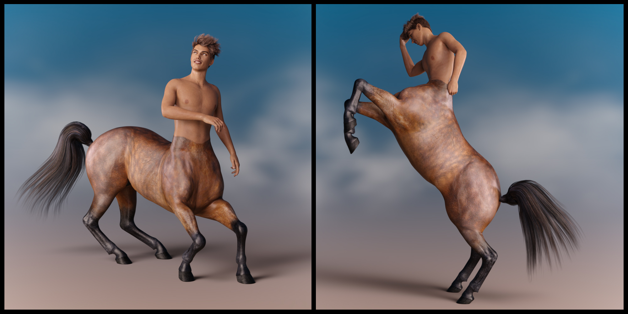 Adventurous Poses for Genesis 8 Male Centaur by: lunchlady, 3D Models by Daz 3D