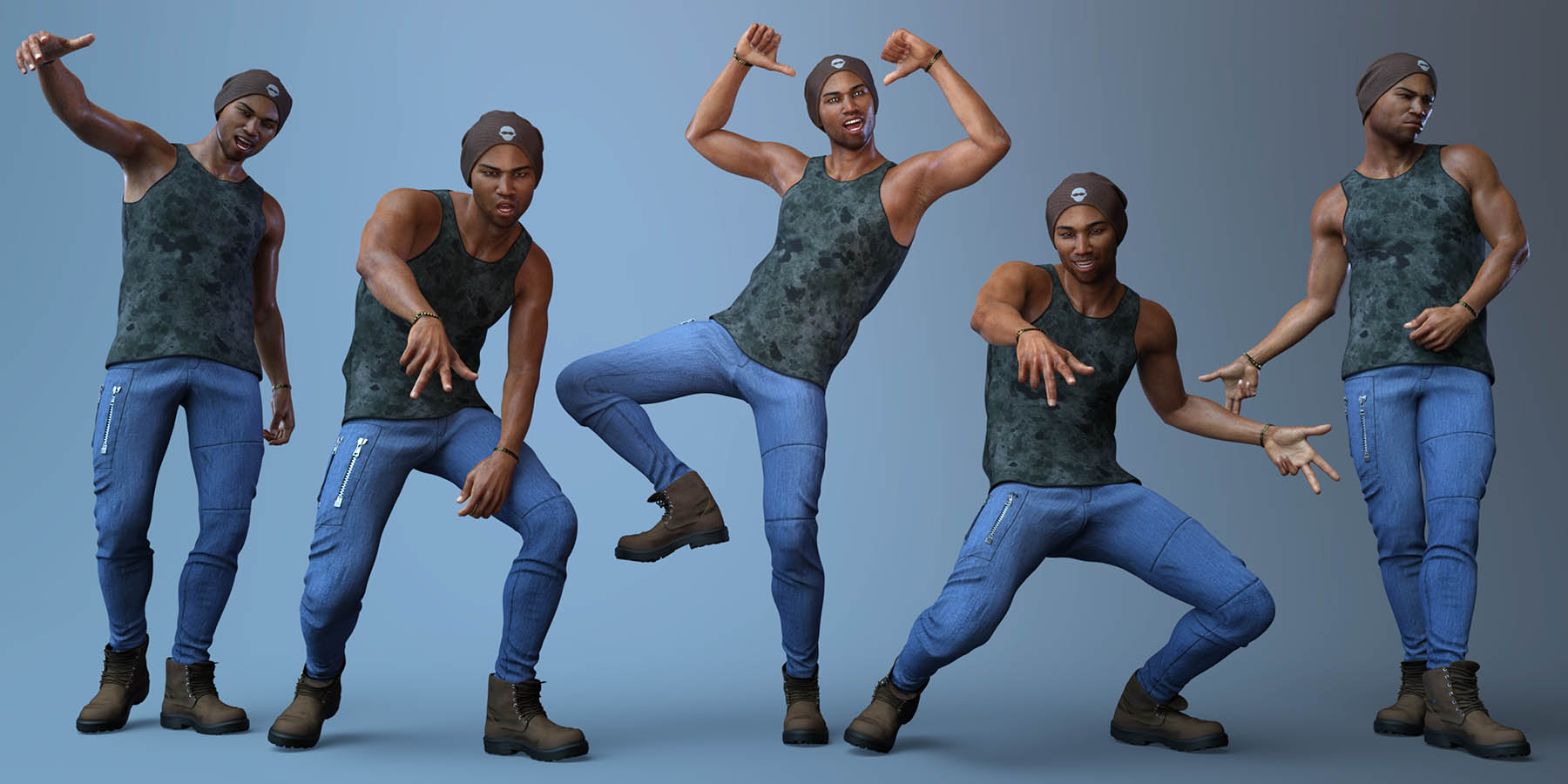 CDI Poses and Expressions for Silas 8 and Genesis 8 Male
