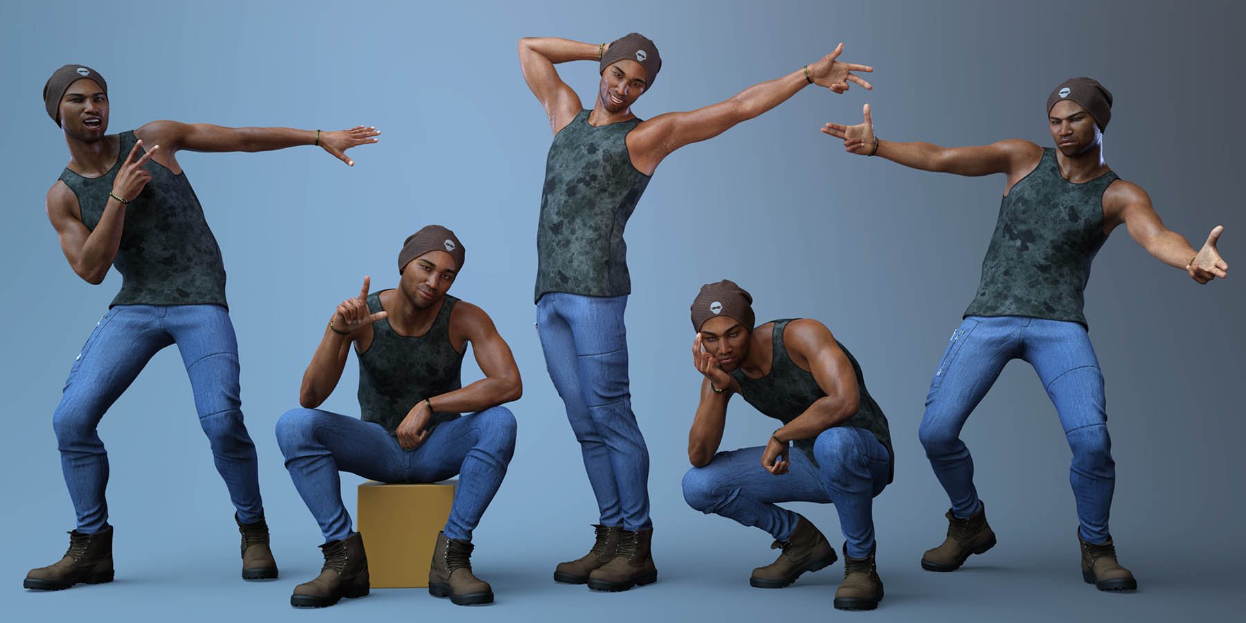 CDI Poses and Expressions for Silas 8 and Genesis 8 Male by: Capsces Digital Ink, 3D Models by Daz 3D