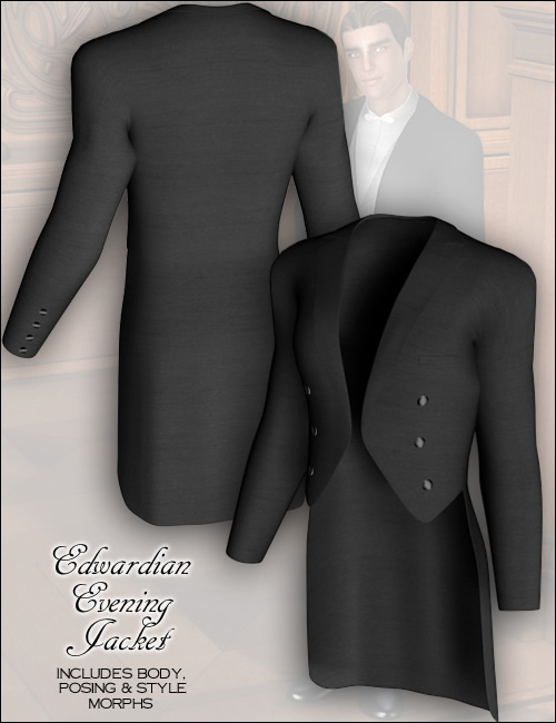 Edwardian Evening Suit for David 3 by: Ravenhair, 3D Models by Daz 3D