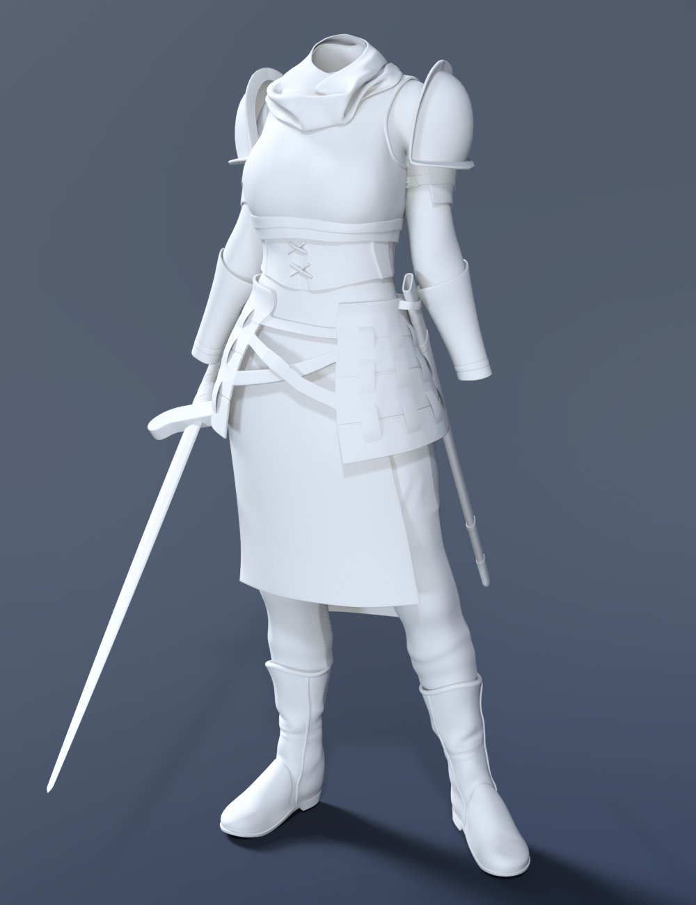 dForce The Dark Hunter for Genesis 8 Female(s) by: Moonscape GraphicsSadeBluebird 3dRavenhair, 3D Models by Daz 3D