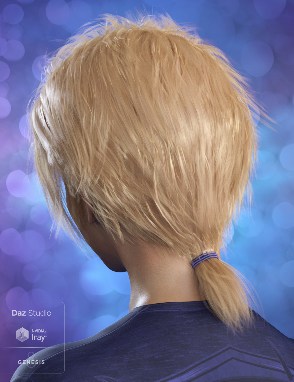 Yuzuru Hair for Genesis 8 Male(s) by: , 3D Models by Daz 3D