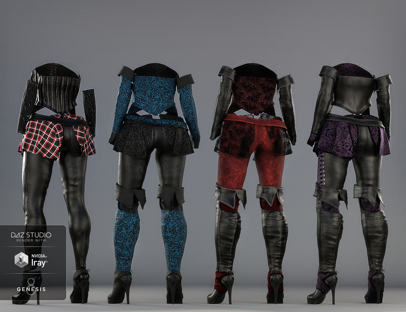 dForce Dark Wolf Outfit Textures dForce Dark Wolf Outfit Textures by: Moonscape GraphicsSade, 3D Models by Daz 3D