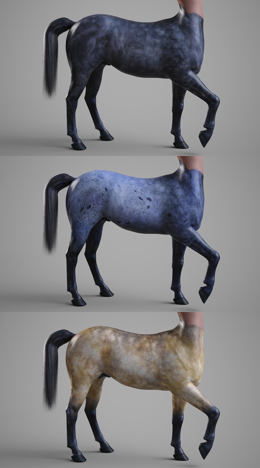 Hides and Breeds for Genesis 8 Male Centaur by: , 3D Models by Daz 3D