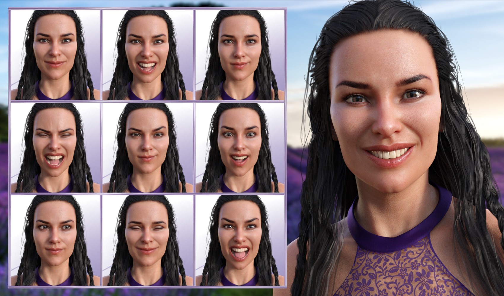 Energetic Life Expressions for Genesis 8 Female and Babina 8 Energetic Life Expressions for Genesis 8 Female and Babina 8 by: JWolf, 3D Models by Daz 3D