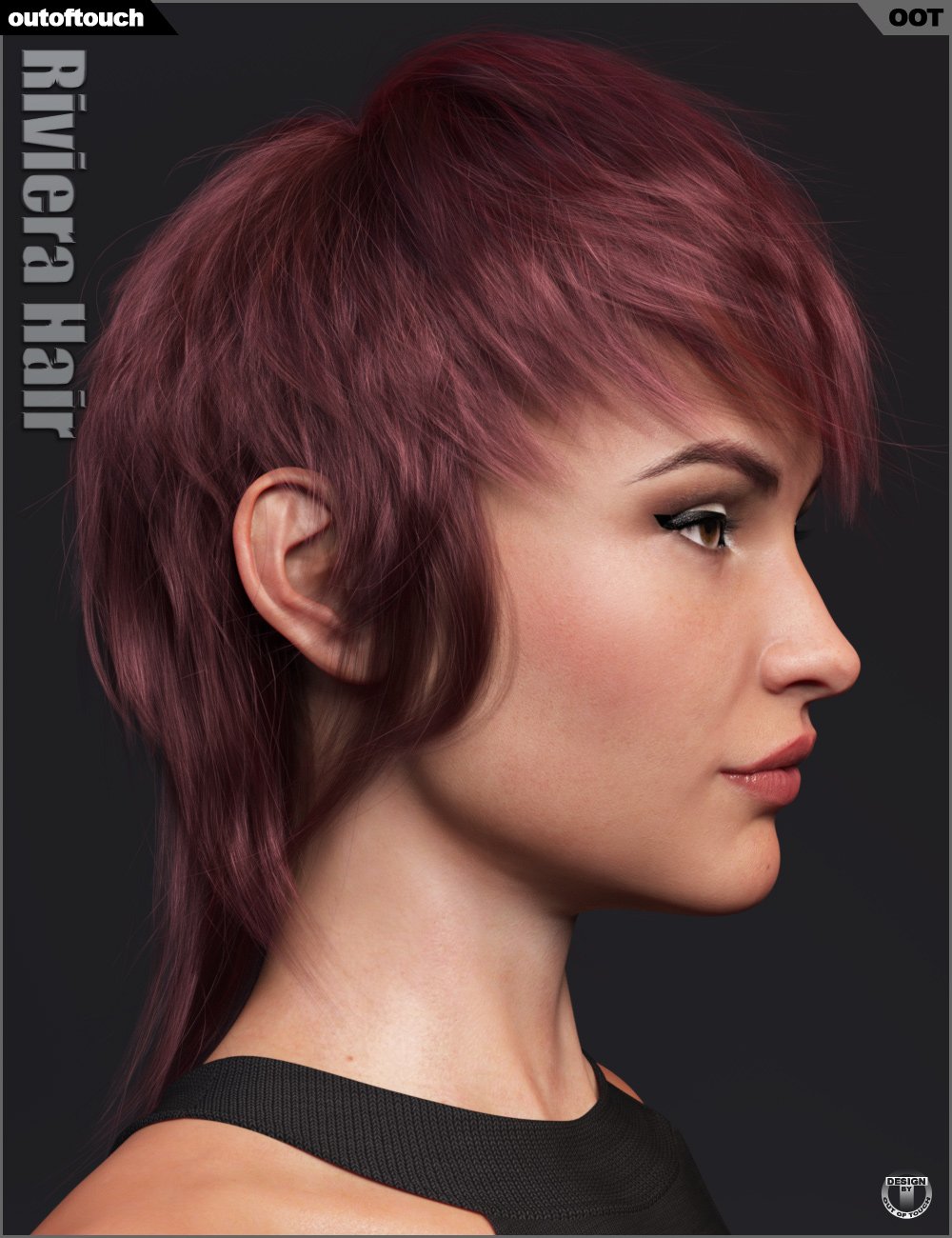Riviera Hair for Genesis 3 and 8 by: outoftouch, 3D Models by Daz 3D