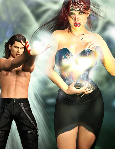 Z Spell Casting Poses and Partials for Genesis 3 and 8 by: Zeddicuss, 3D Models by Daz 3D