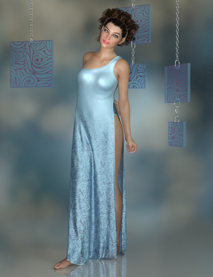 dForce Scarlett Nightgown for Genesis 8 Female(s) by: PandyGirl, 3D Models by Daz 3D