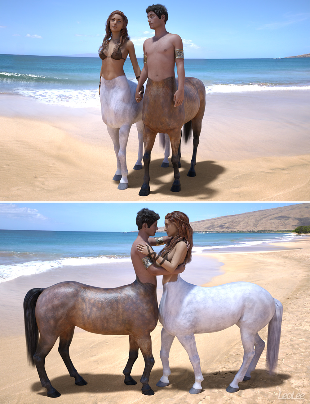 Couple Poses for Genesis 8 Centaurs by: Leo Lee, 3D Models by Daz 3D