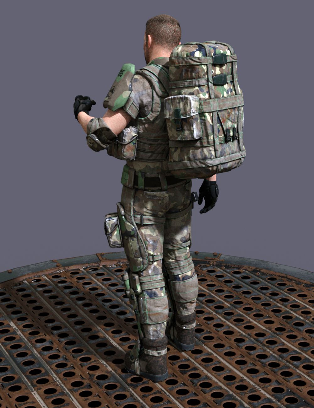 Colonial Forces Add-on for Tactical Assault Outfit for Genesis 8 Male(s) by: DzFire, 3D Models by Daz 3D