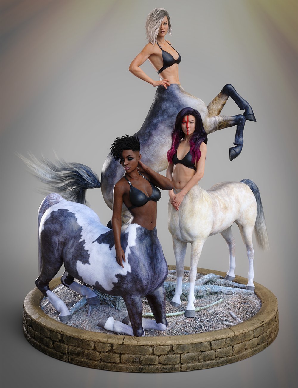 Hides and Breeds for Genesis 8 Female Centaur by: , 3D Models by Daz 3D