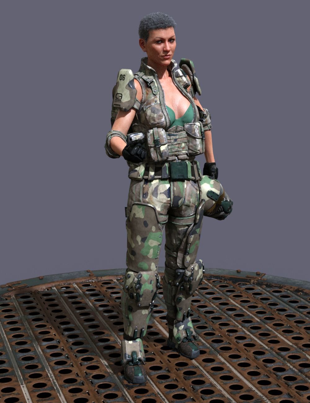 Colonial Forces Add-on for Tactical Assault Outfit for Genesis 8 Female(s) by: DzFire, 3D Models by Daz 3D