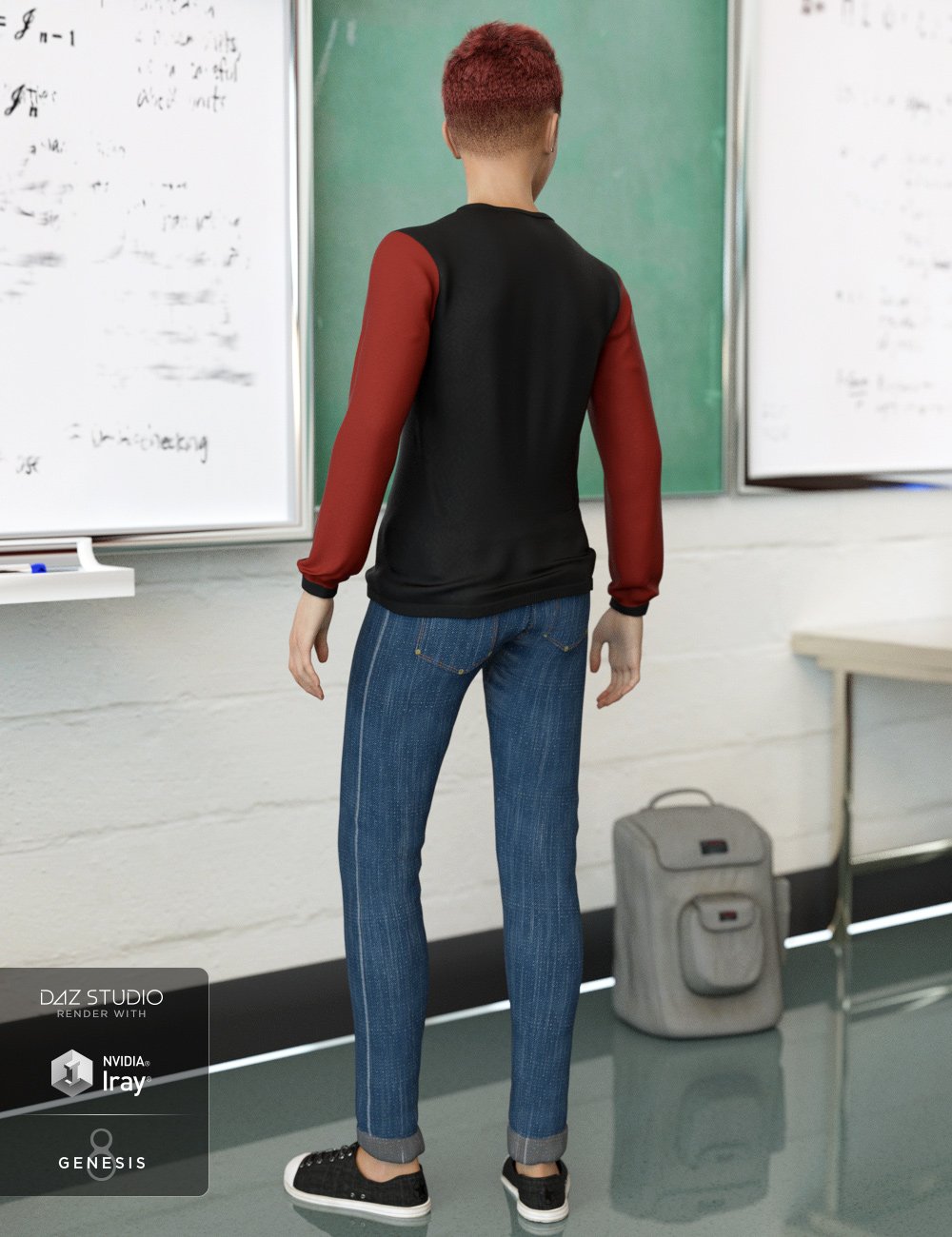 dForce Back To Class for Genesis 8 Male(s) by: Barbara BrundonMoonscape GraphicsSade, 3D Models by Daz 3D