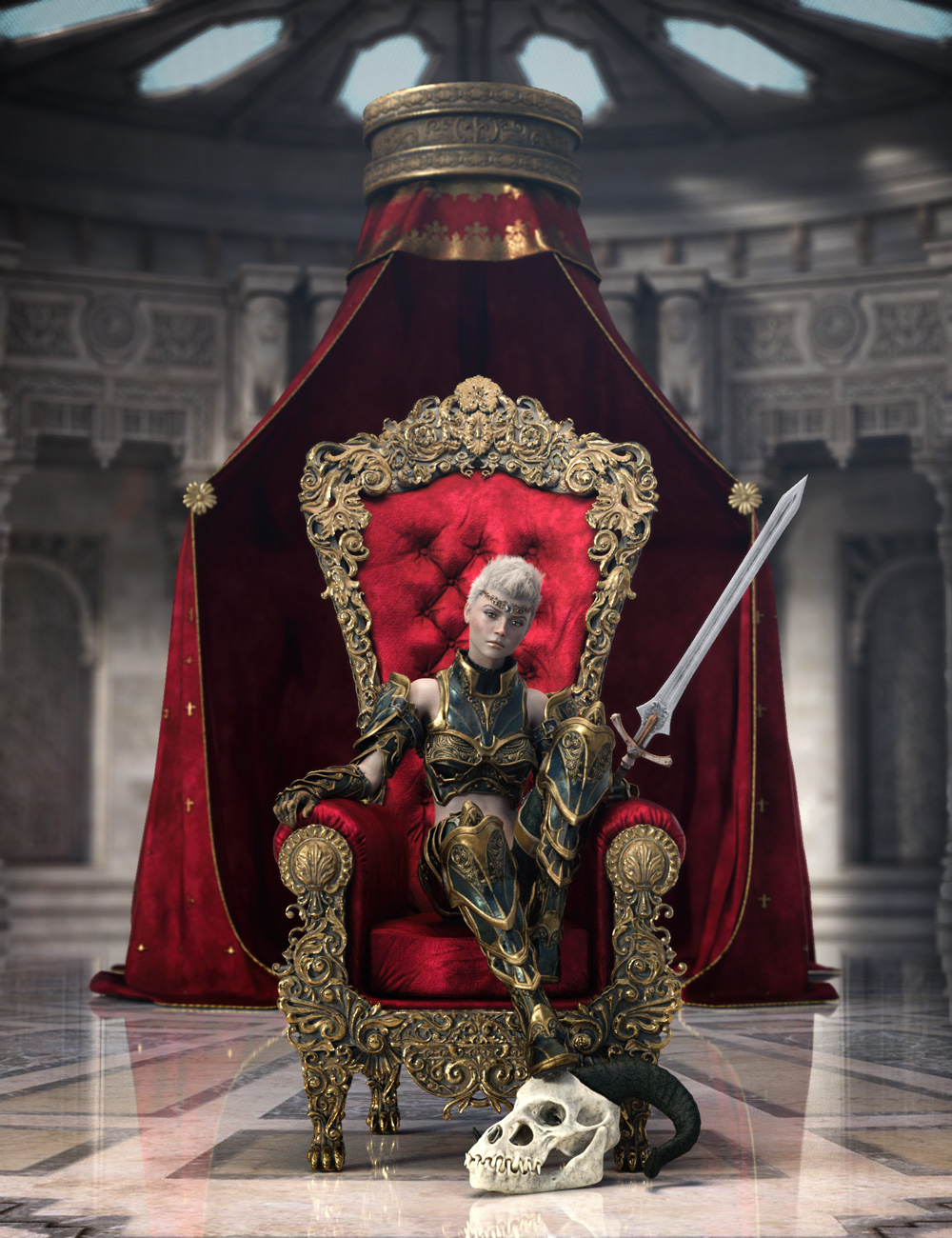 Royal Throne Royal Throne by: Hypertaf, 3D Models by Daz 3D
