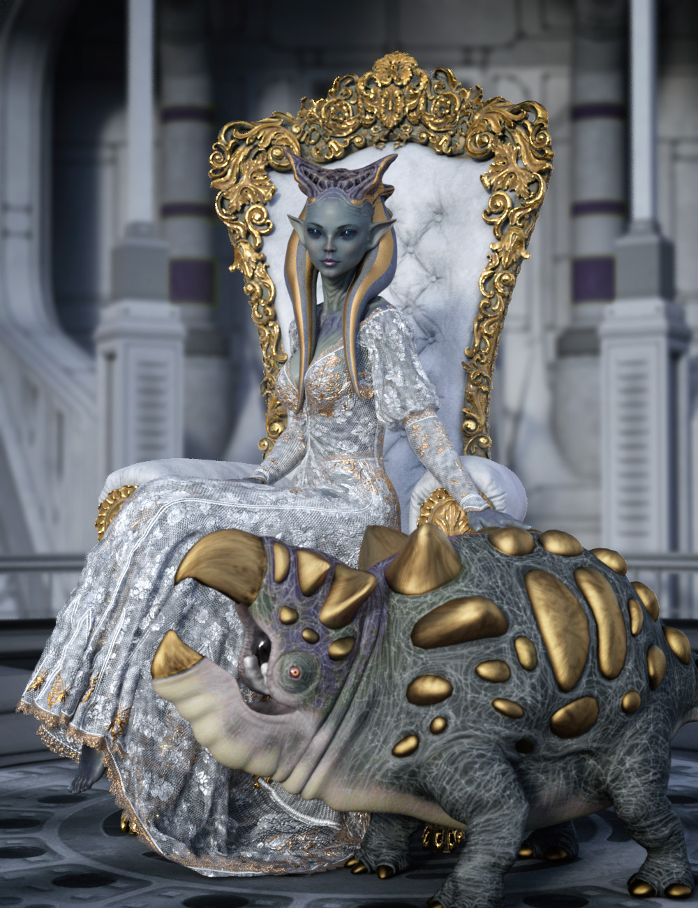 Royal Throne Royal Throne by: Hypertaf, 3D Models by Daz 3D