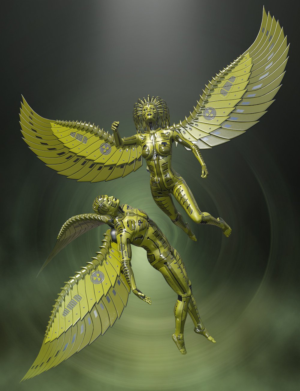 Mechtropolus Wings for Genesis 8 by: midnight_stories, 3D Models by Daz 3D