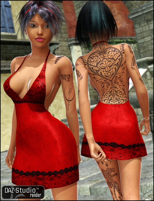 Lady in Lace for Hot Dress by: Sarsa, 3D Models by Daz 3D