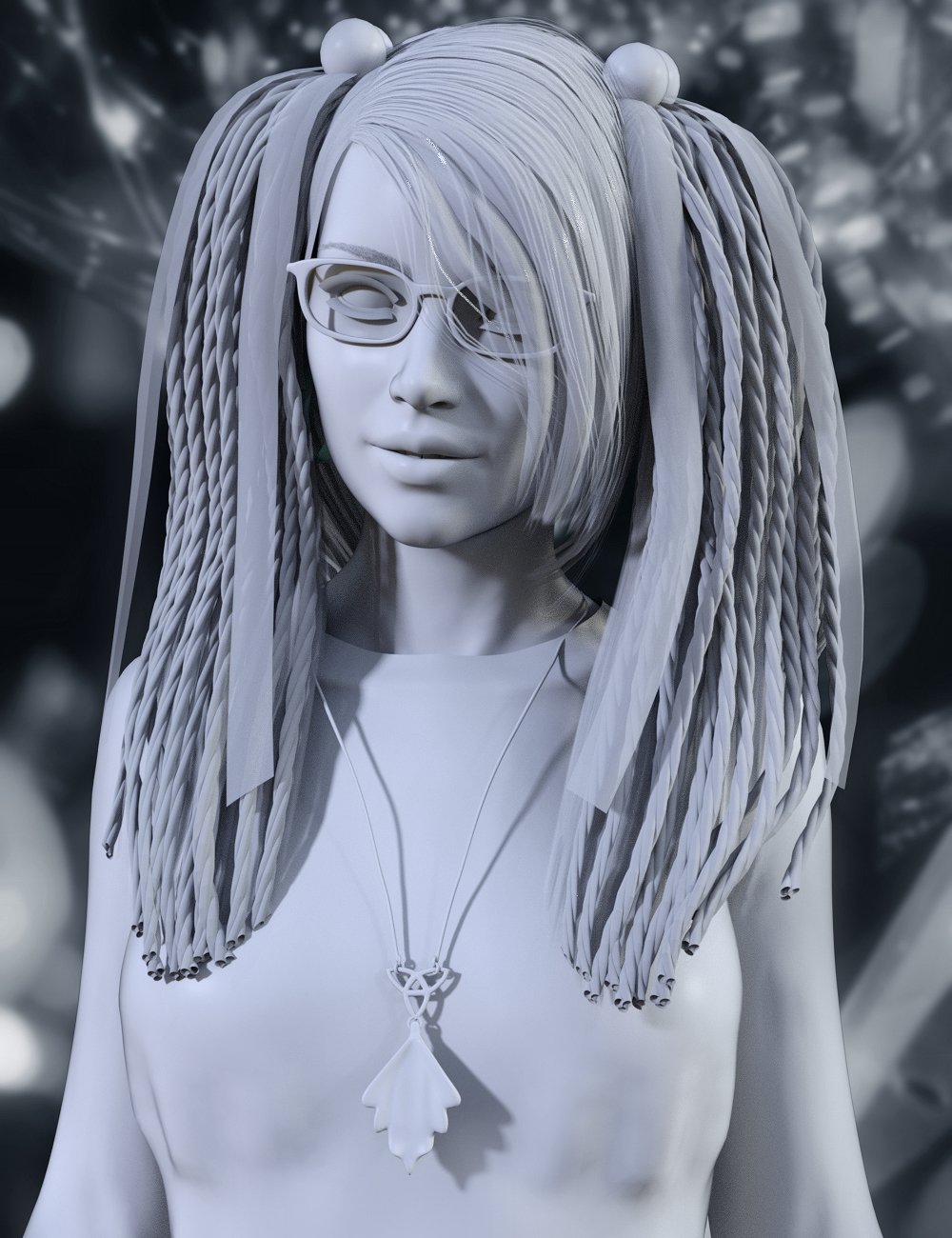 Raver Hair for Genesis 8 Females by: Propschick, 3D Models by Daz 3D