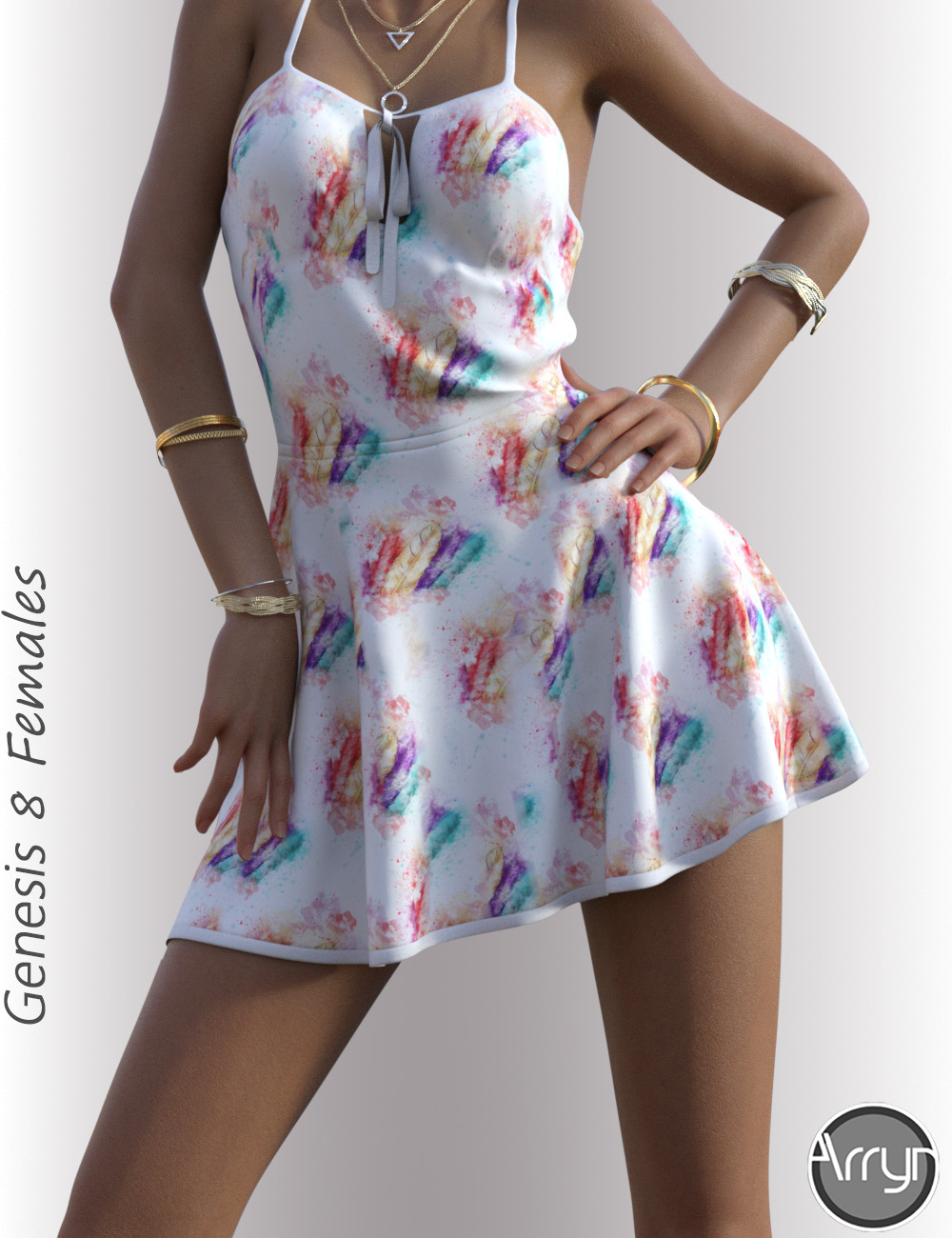 dForce Alika Candy Dress Outfit for Genesis 8 Female(s) dForce Alika Candy Dress Outfit for Genesis 8 Female(s) by: OnnelArryn, 3D Models by Daz 3D