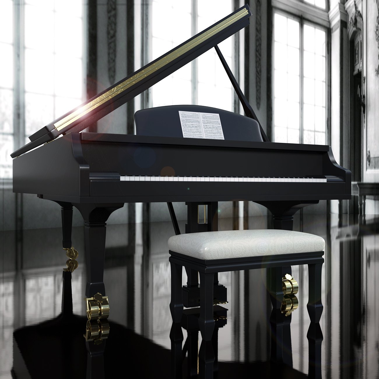 Z Grand Piano and Poses for Genesis 3 and 8 Z Grand Piano and Poses for Genesis 3 and 8 by: Zeddicuss, 3D Models by Daz 3D