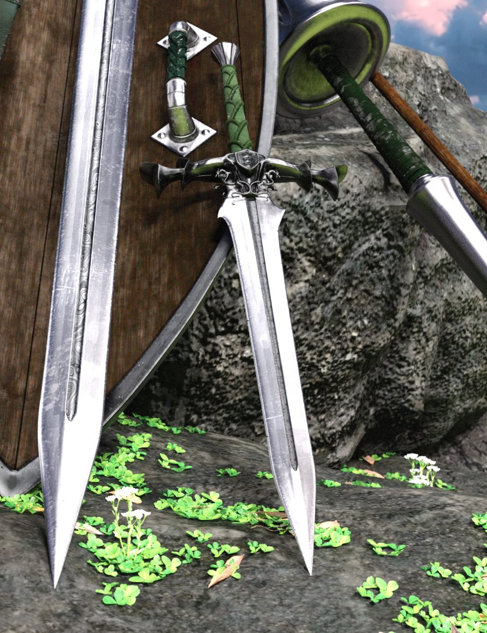 Avalon Weapons Collection by: Britech, 3D Models by Daz 3D