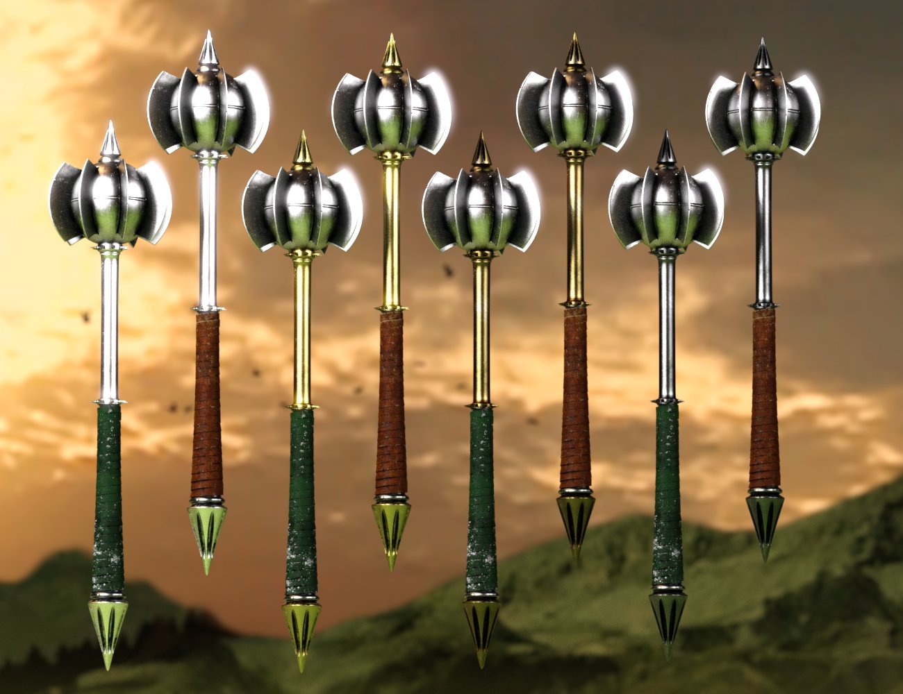 Avalon Weapons Collection by: Britech, 3D Models by Daz 3D
