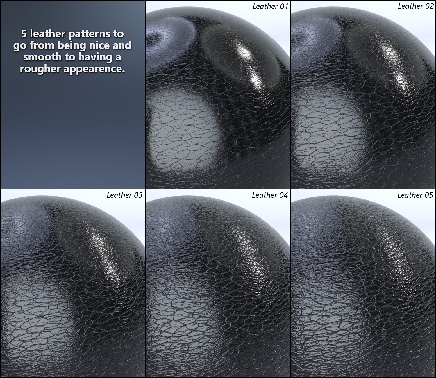 MMX Leather Shaders for Iray MMX Leather Shaders for Iray by: Mattymanx, 3D Models by Daz 3D