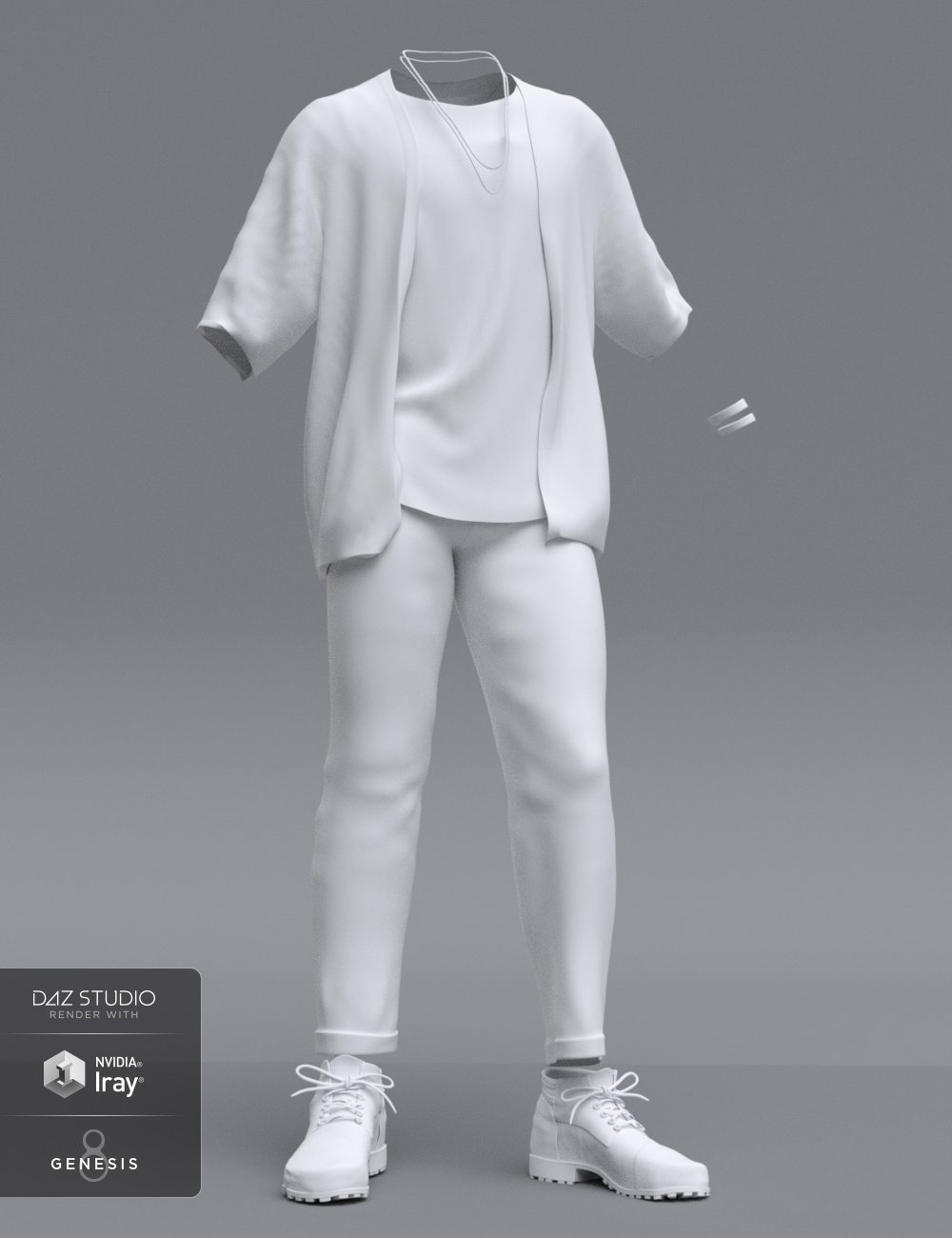 dForce Pop Style Outfit for Genesis 8 Male(s) by: Barbara BrundonOziChick, 3D Models by Daz 3D