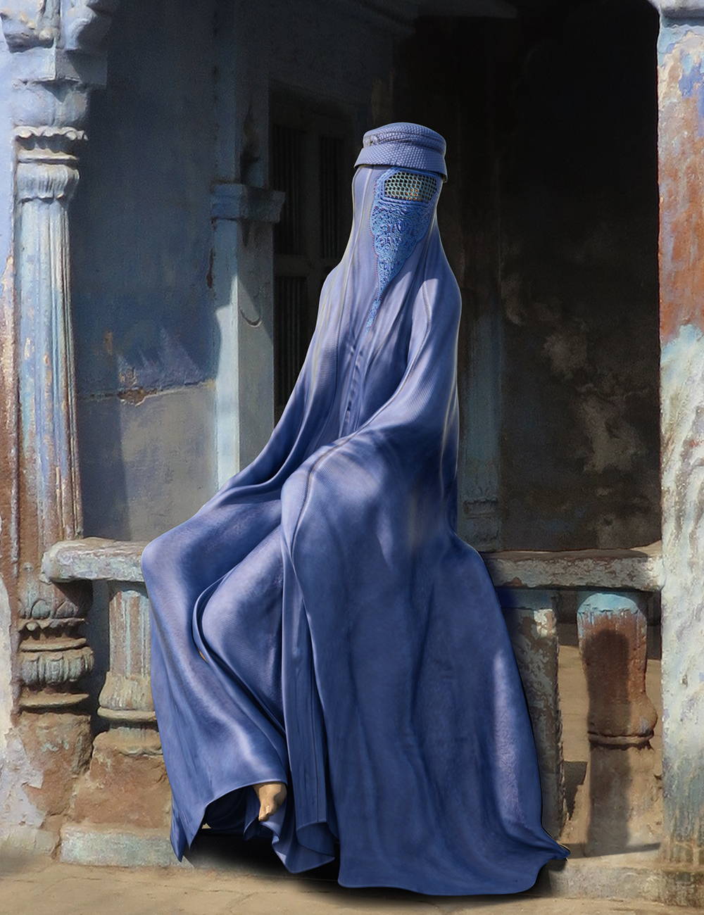 dForce Afghan Burqa for Genesis 8 Female(s) by: Meshitup, 3D Models by Daz 3D