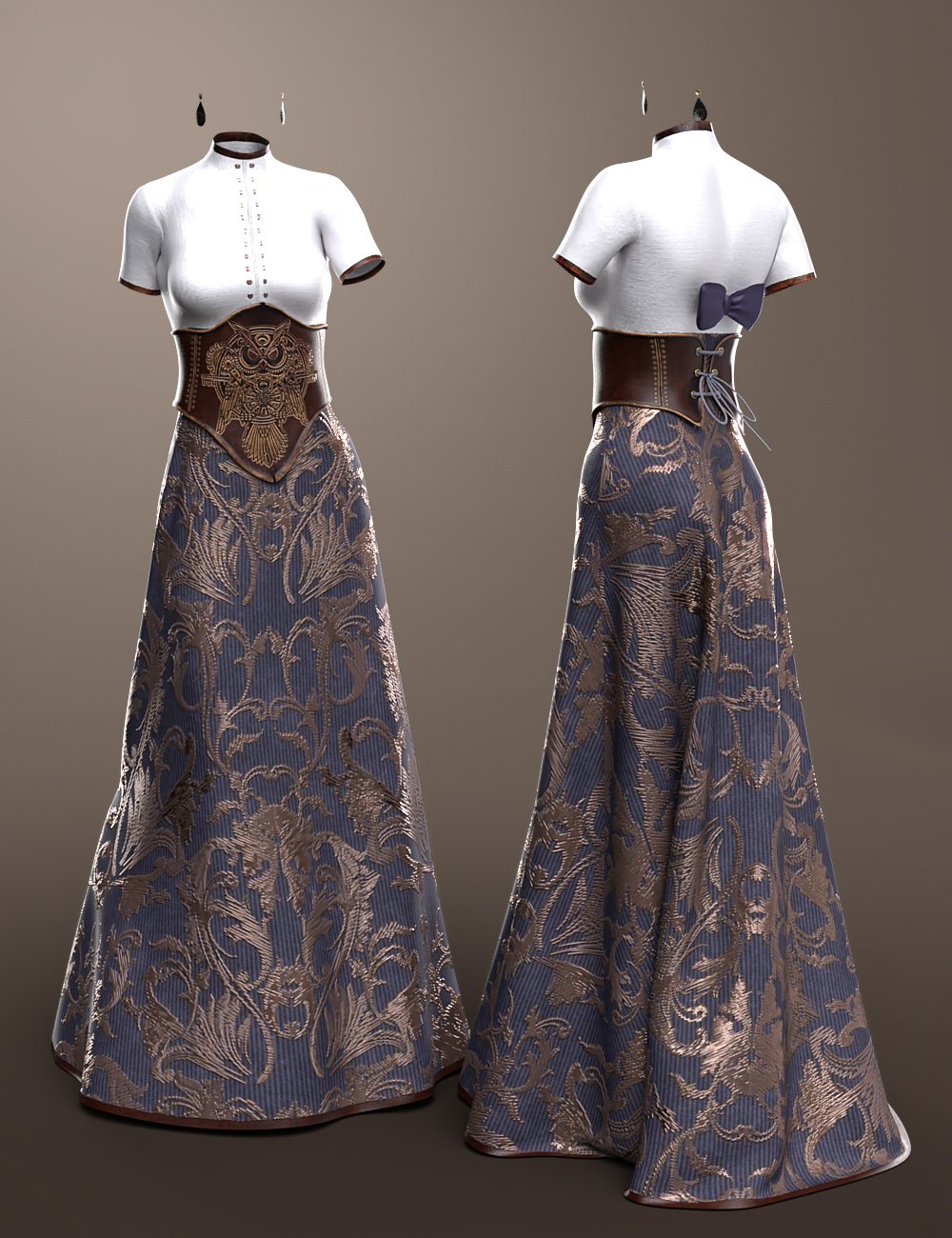 Universal Dress: Fyre by: Moonscape GraphicsSade, 3D Models by Daz 3D