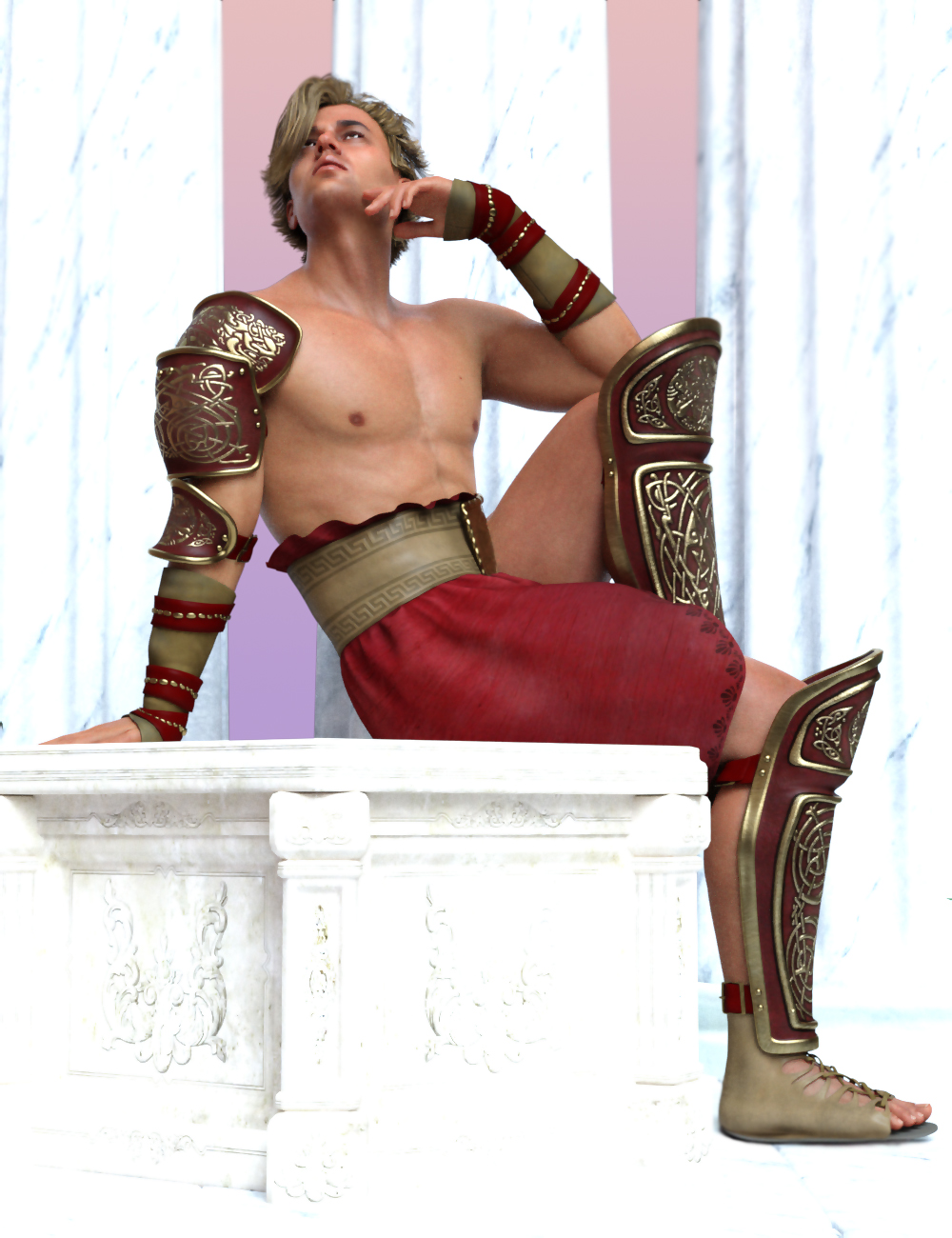 Greco Roman Poses for Genesis 8 Male by: Ensary, 3D Models by Daz 3D