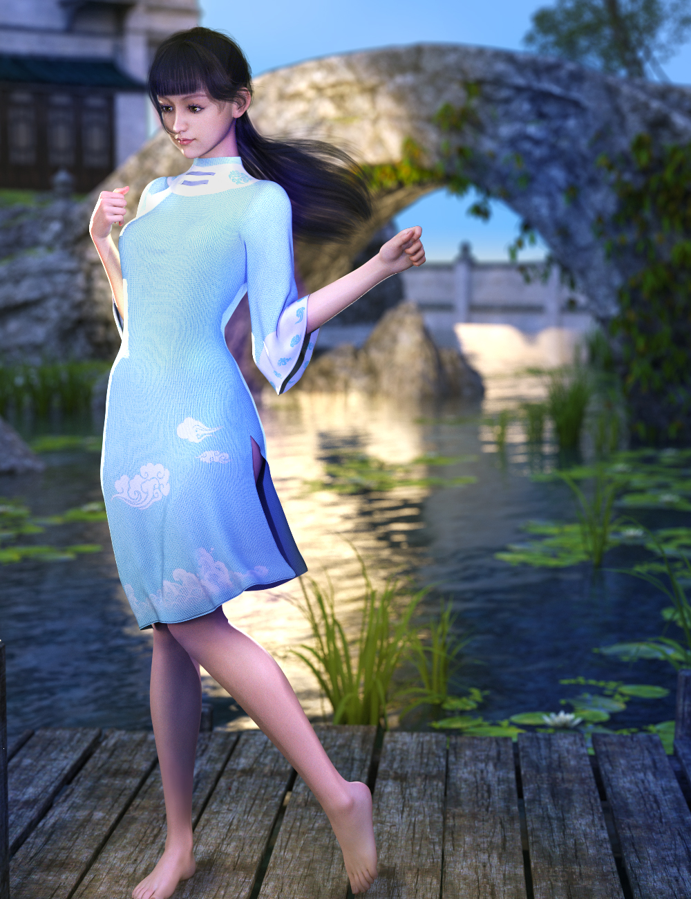 dForce Floral Dress for Genesis 8 Female(s) dForce Floral Dress for Genesis 8 Female(s) by: Panda, 3D Models by Daz 3D