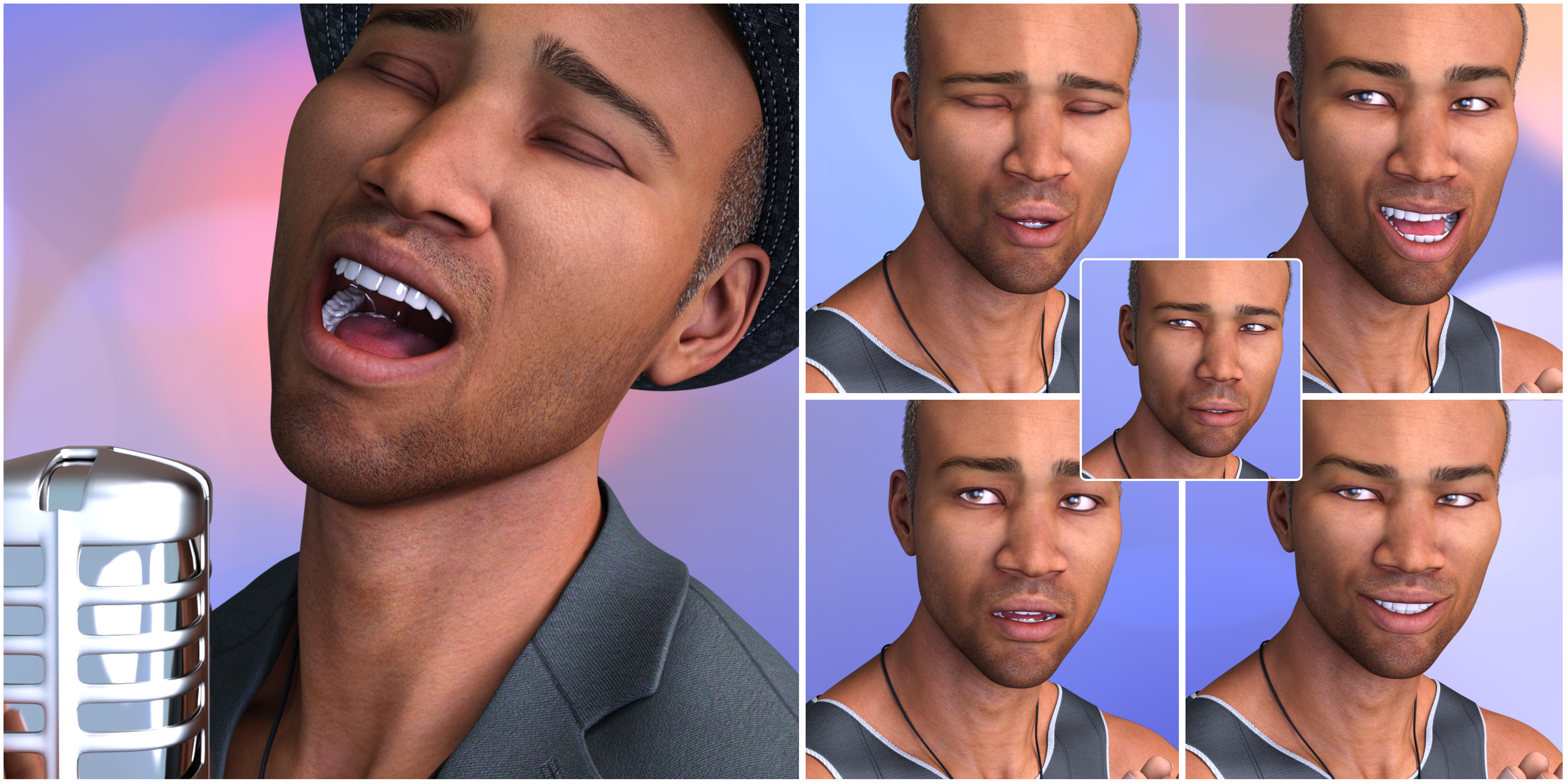 Z So Suave Expressions for Silas 8 by: Zeddicuss, 3D Models by Daz 3D