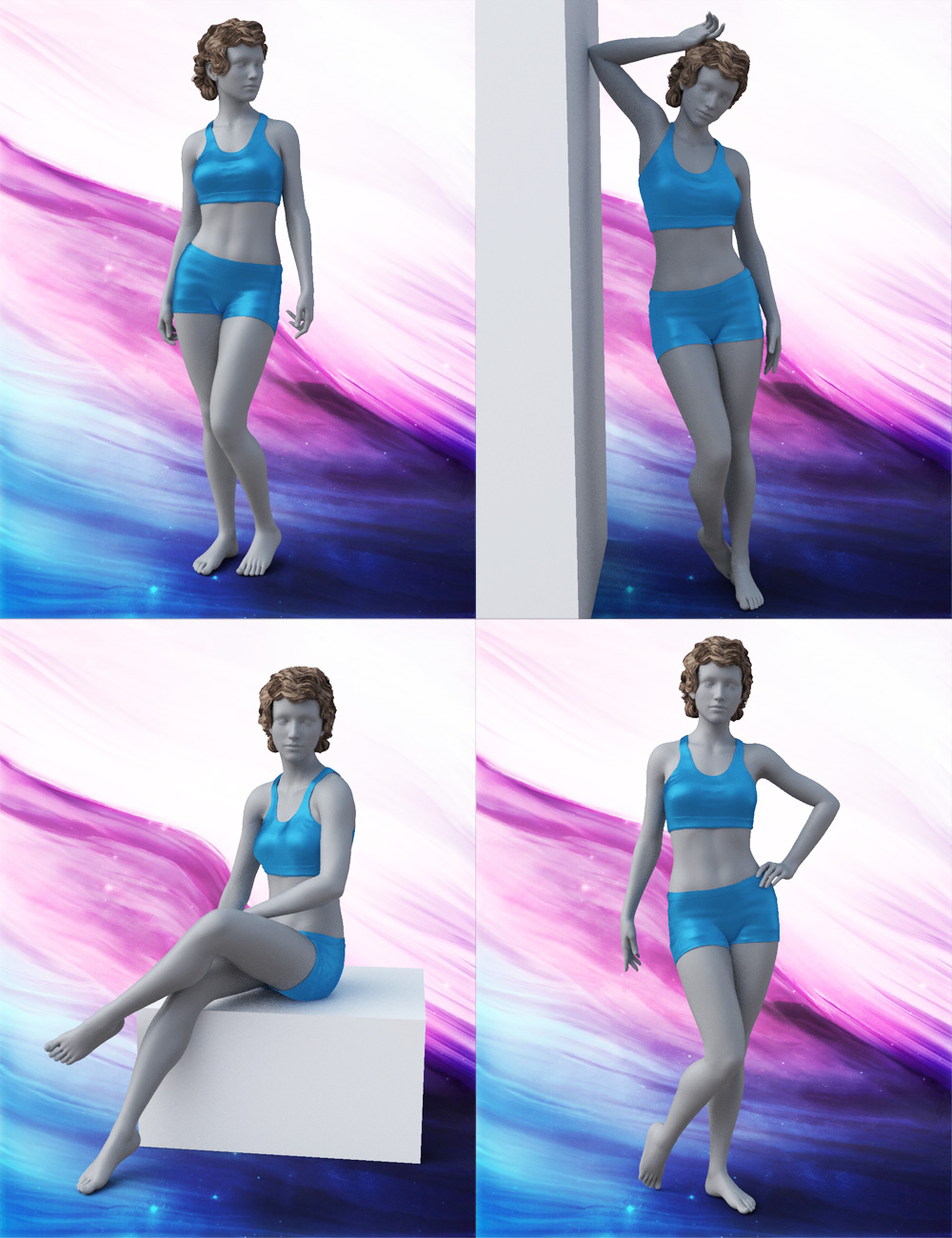 Fashion Poses for Genesis 3 and 8 Female(s) by: Muscleman, 3D Models by Daz 3D