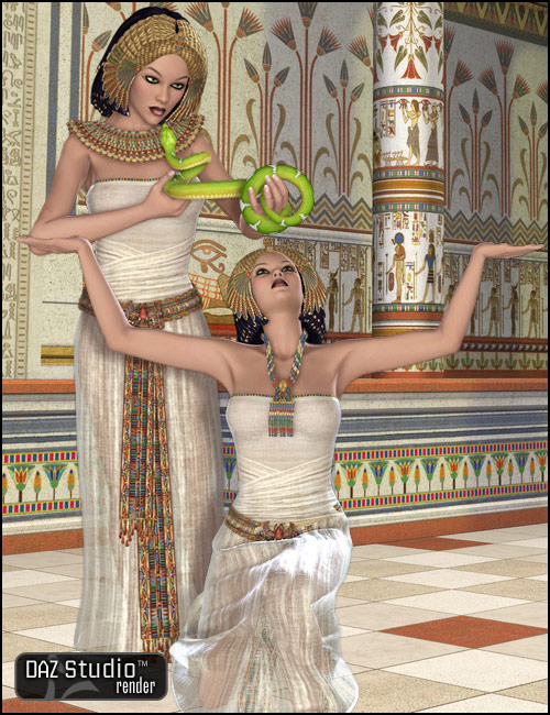 Egyptian Action for V4 by: Don Albert, 3D Models by Daz 3D