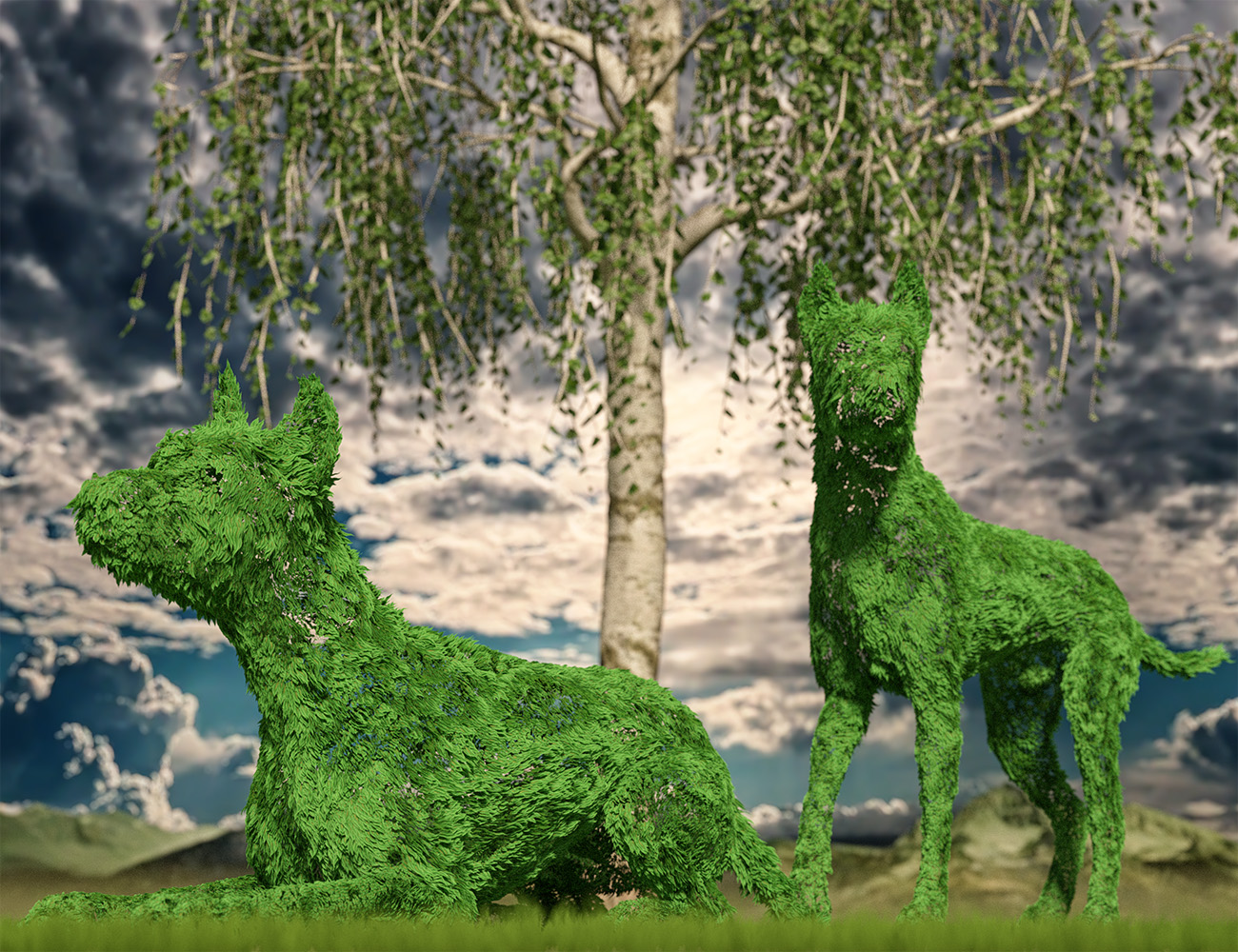 dForce Thicket for Daz Dog 8 by: Oso3D, 3D Models by Daz 3D