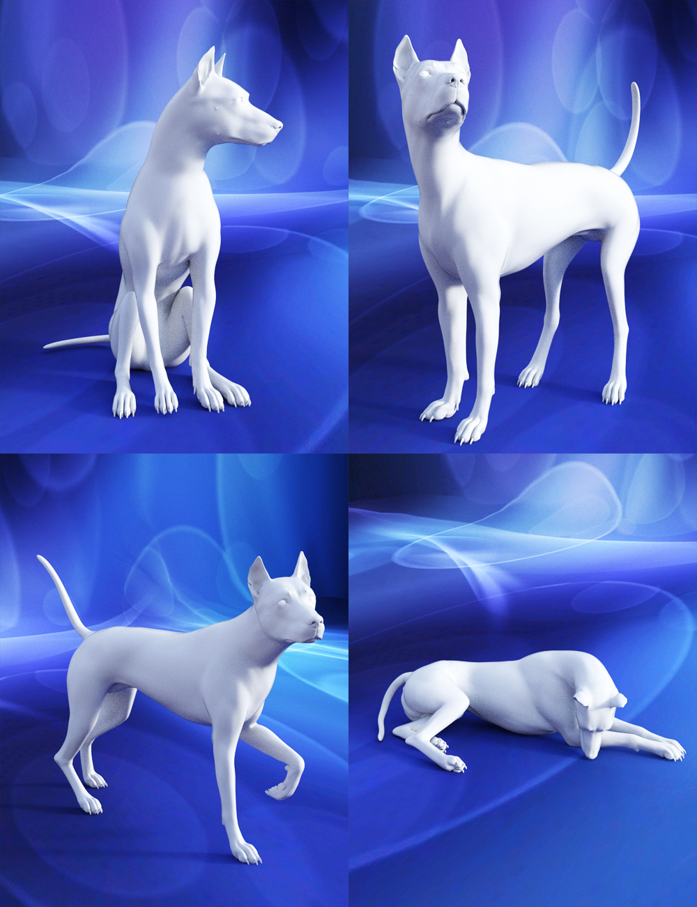 Great Dog Poses for Daz Dog 8 by: Muscleman, 3D Models by Daz 3D