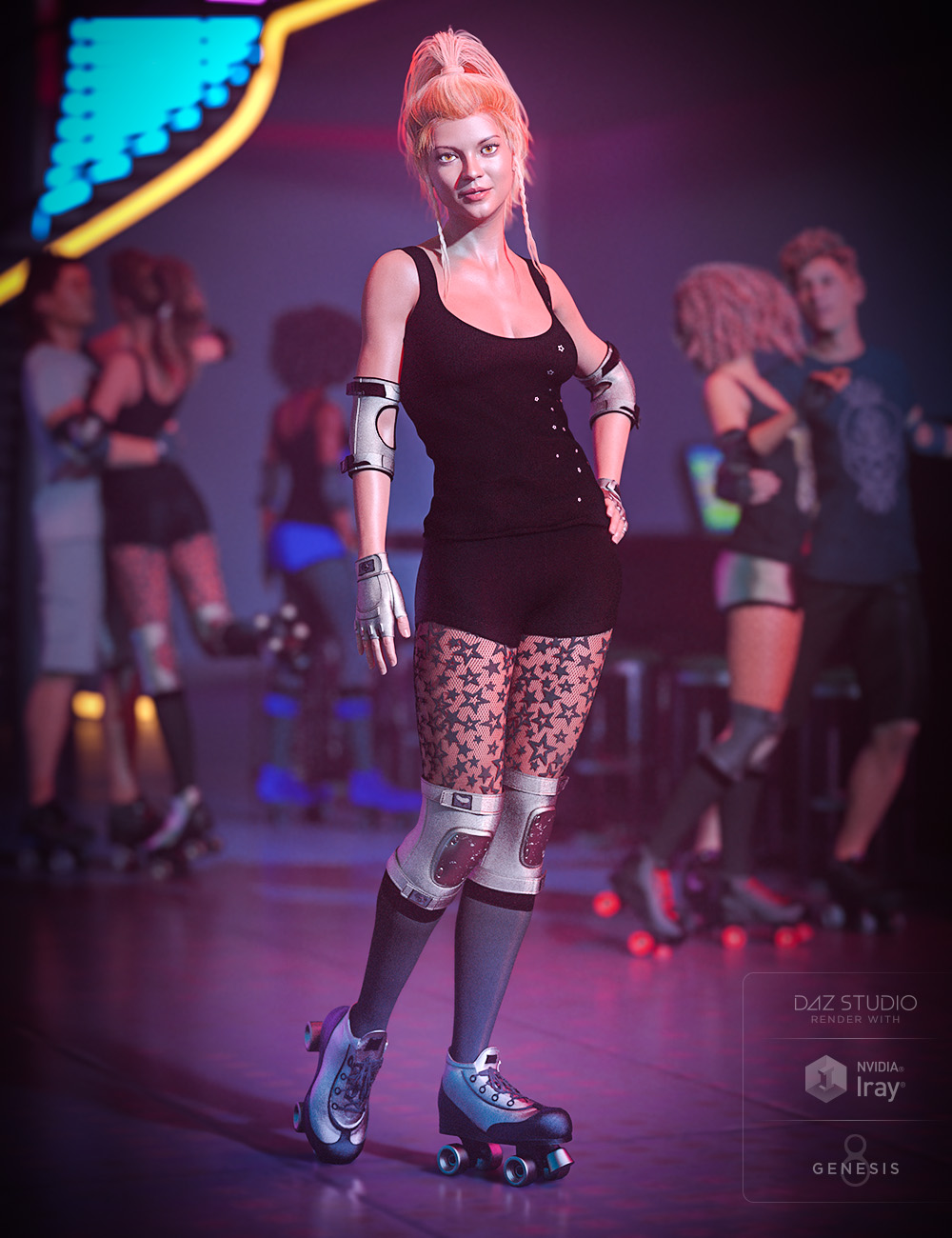 Skate Queen Outfit Textures by: Sarsa, 3D Models by Daz 3D