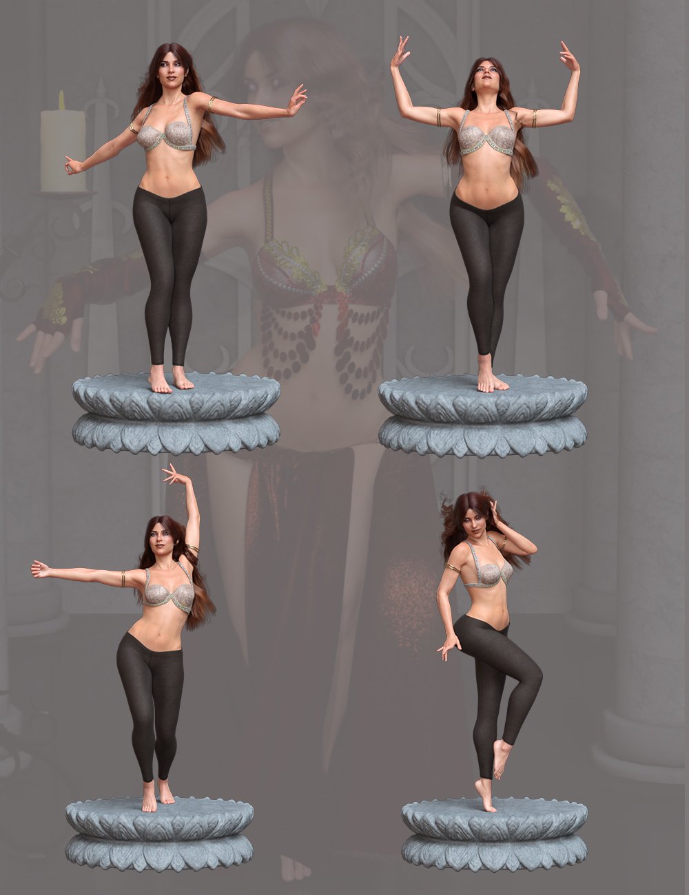 Belly Dancer Poses for Genesis 8 Female Belly Dancer Poses for Genesis 8 Female by: Ensary, 3D Models by Daz 3D