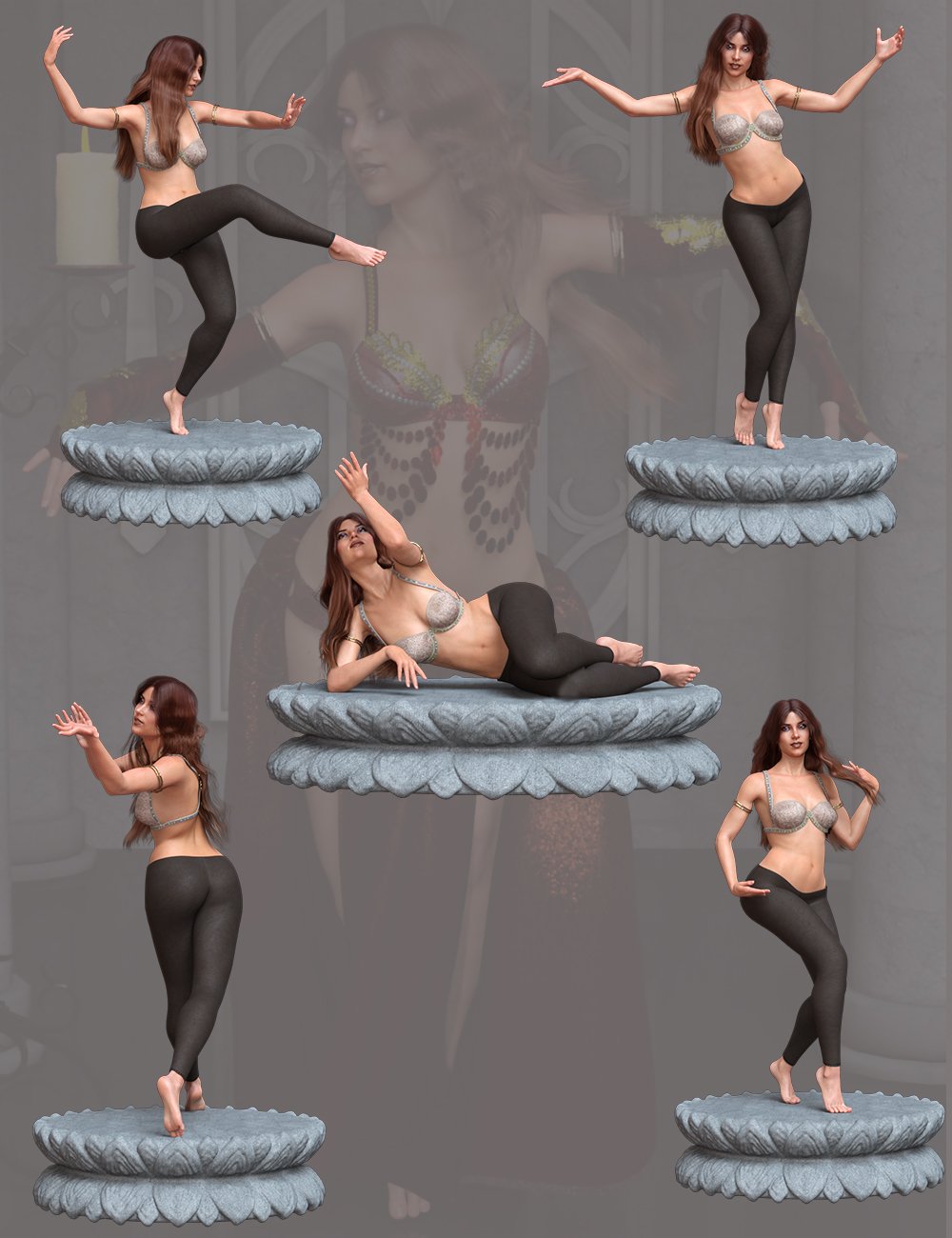 Belly Dancer Poses for Genesis 8 Female Belly Dancer Poses for Genesis 8 Female by: Ensary, 3D Models by Daz 3D