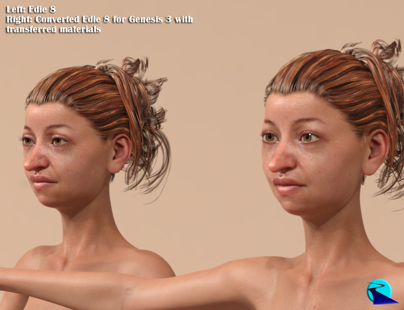 Character Converter from Genesis 8 Female to Genesis 3 Female by: RiverSoft Art, 3D Models by Daz 3D