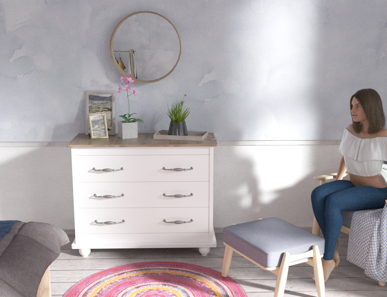 Summer Mood Bedroom Summer Mood Bedroom by: Dimidrol, 3D Models by Daz 3D